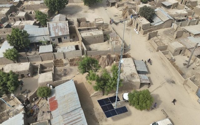 All-in-one rural base station installed in a remote village