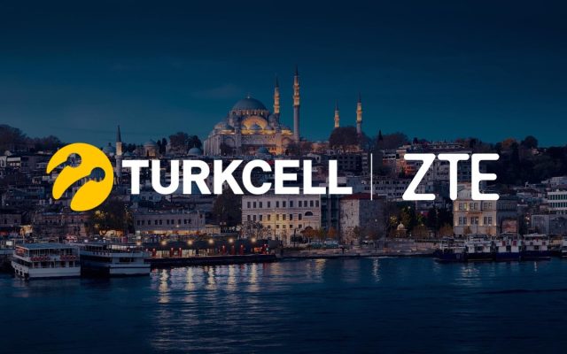 Turkcell and ZTE joint network partnership announcement over an Istanbul skyline