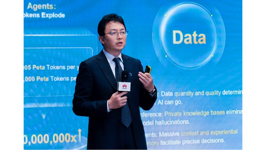 Conference stage at the Huawei Data Storage Summit during HUAWEI CONNECT 2026 Europe