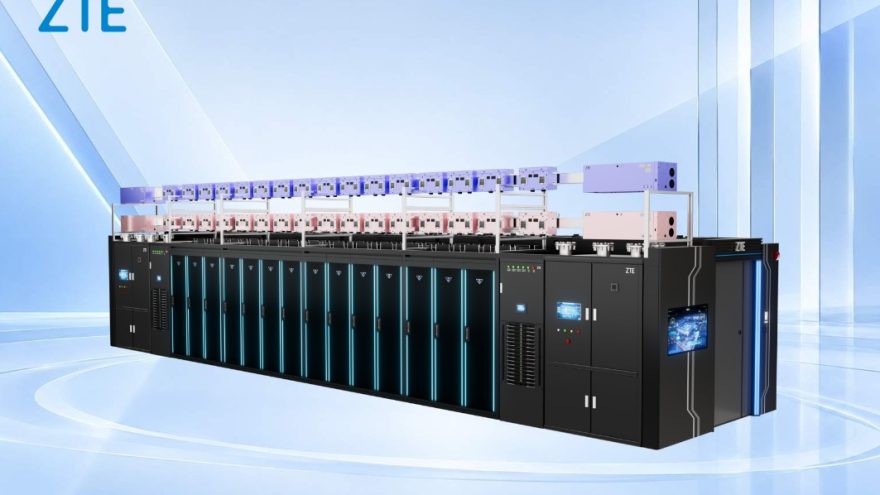 ZTE M8000 intelligent computing micro-module data centre pod with liquid cooled server racks